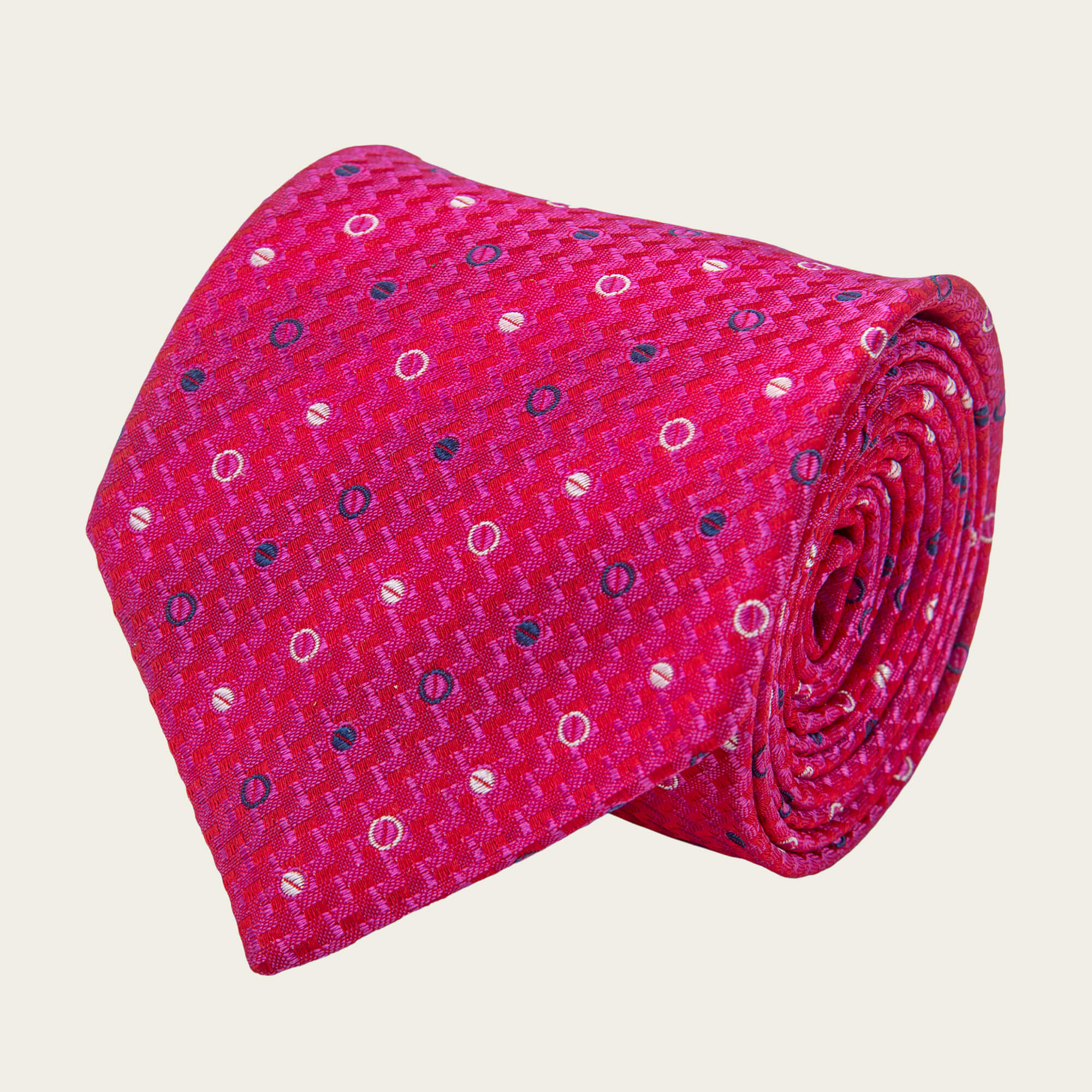 Pink Circles And Spots Tie