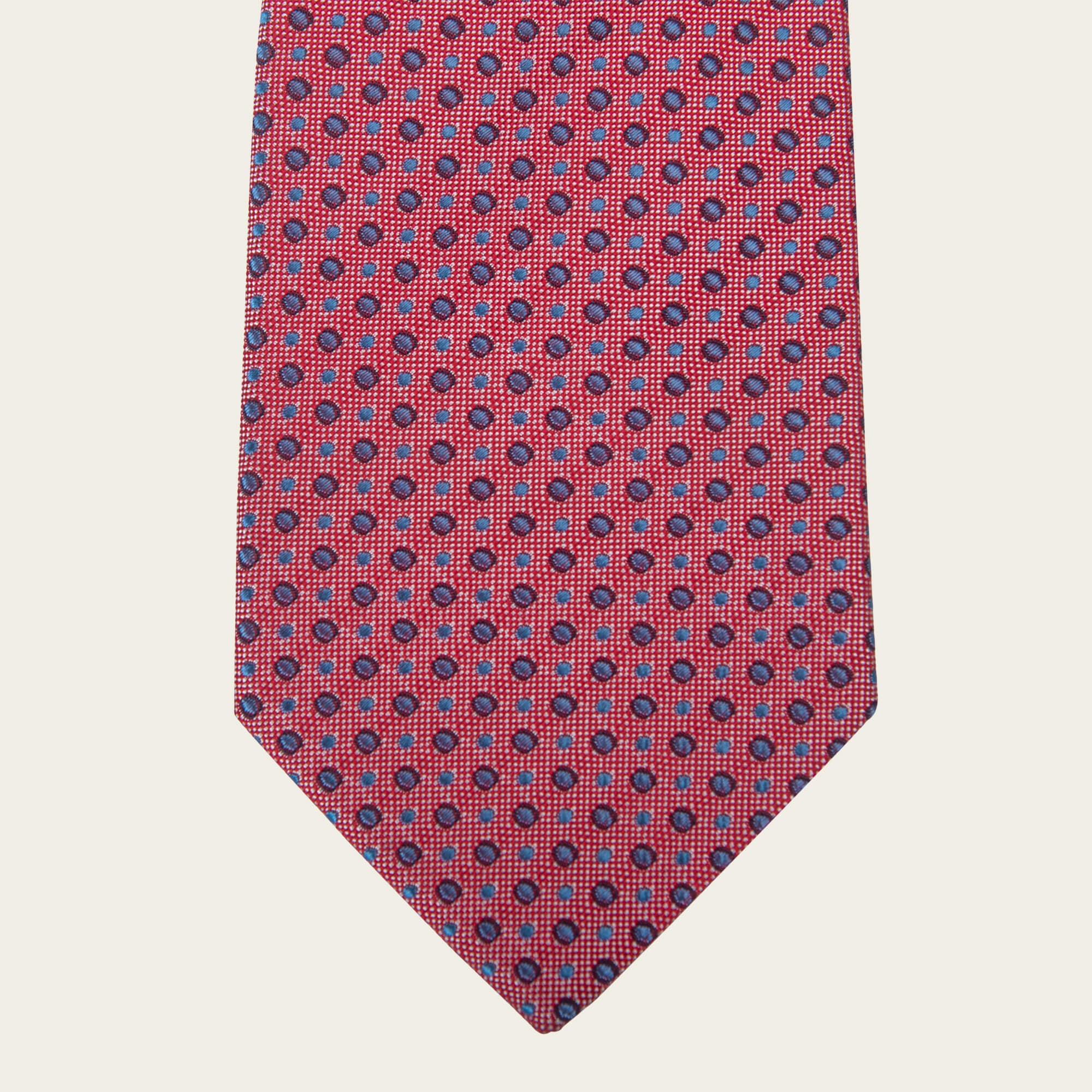 Red With Navy And White Circles Tie