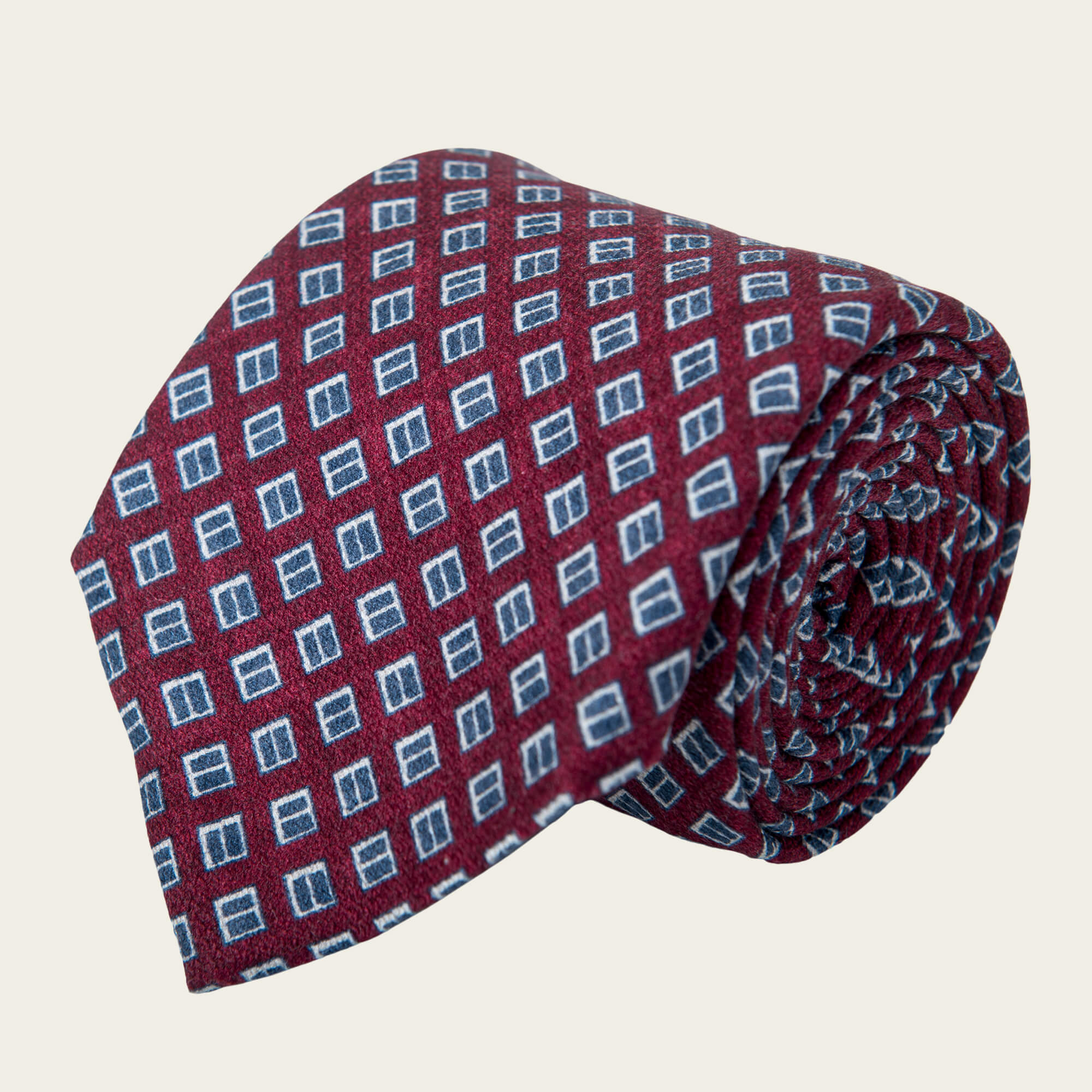 Red With Squares Tie