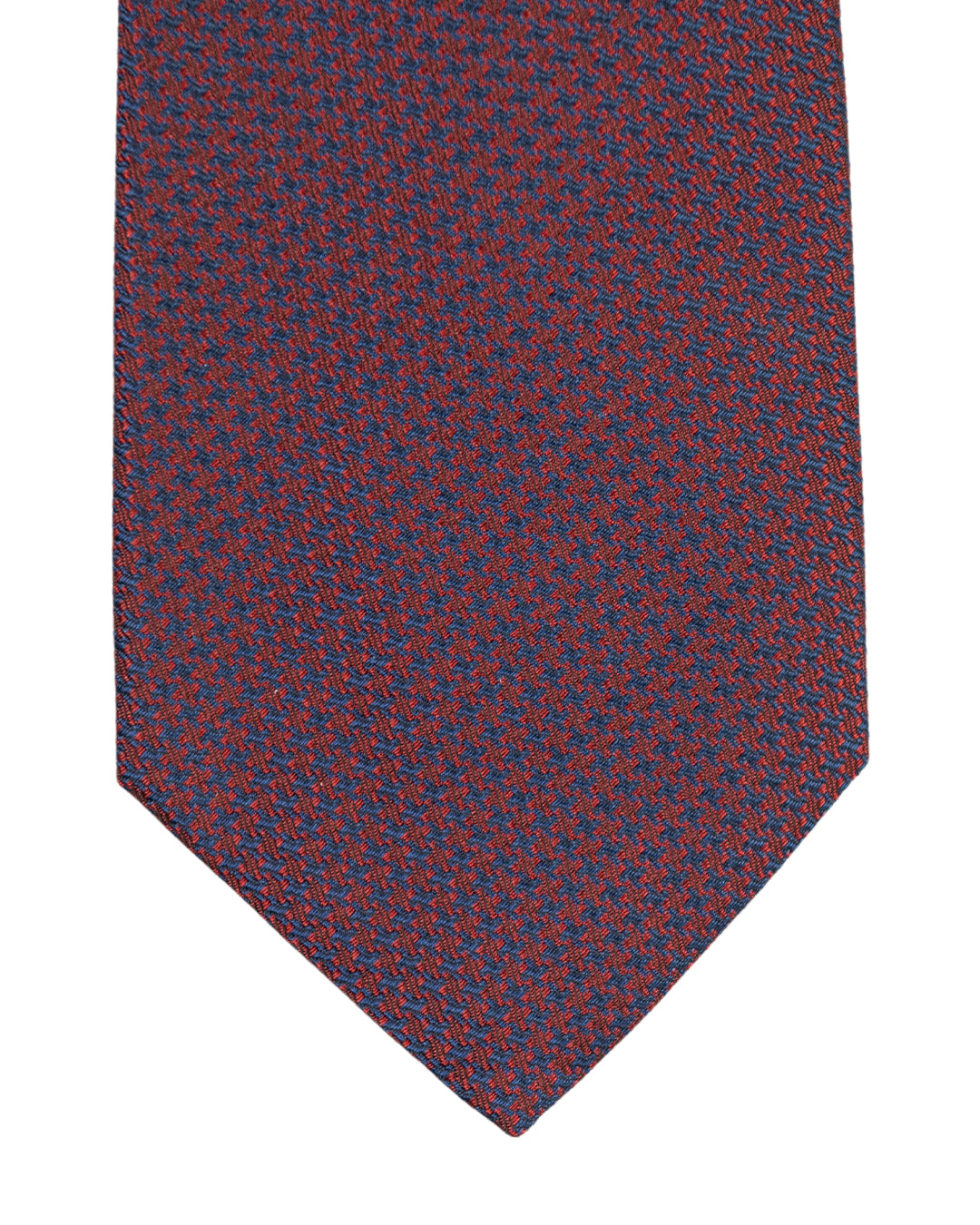 Red Puppytooth Italian Silk Tie