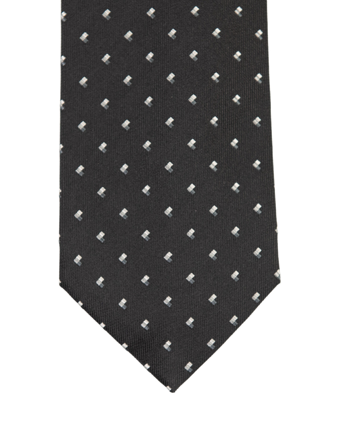 Black Arrowhead Motif Italian Silk Tie