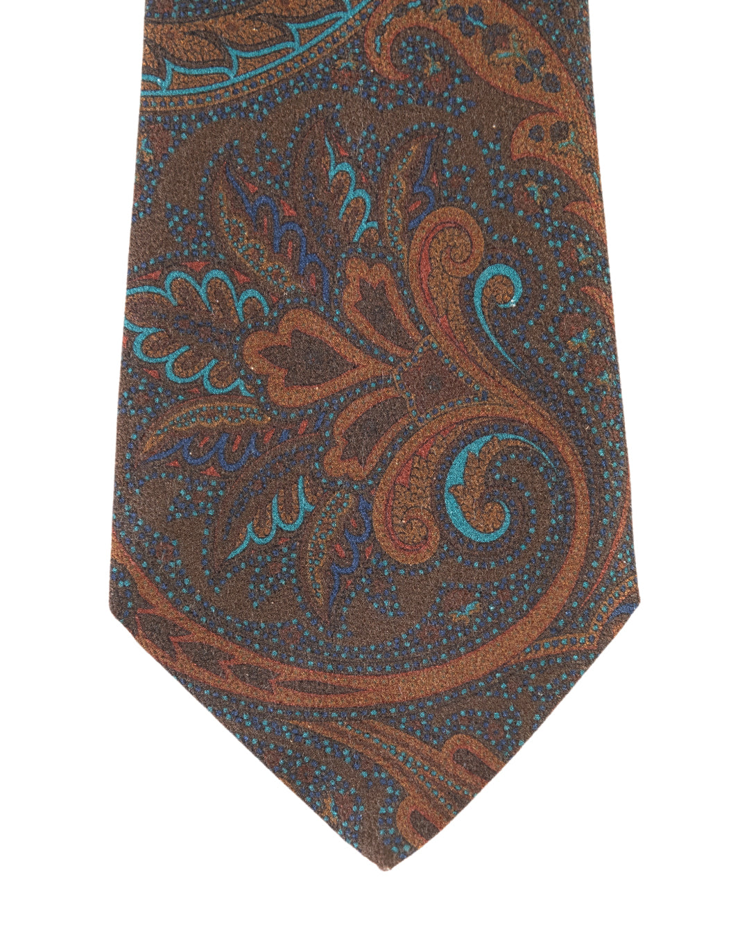 Brown Tie Large Paisley Design