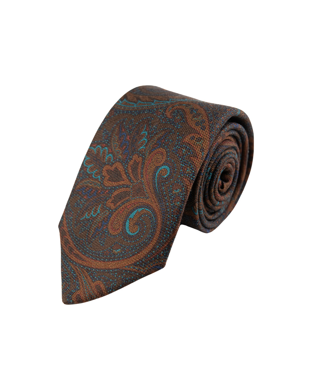 Brown Tie Large Paisley Design