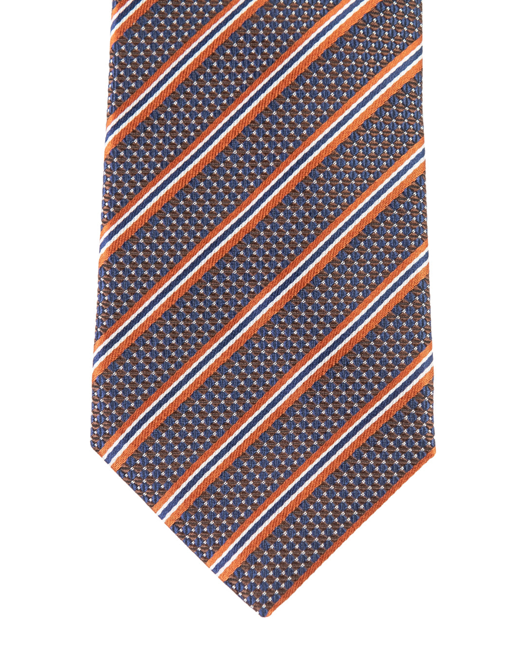 Orange Wool Tie Stripe