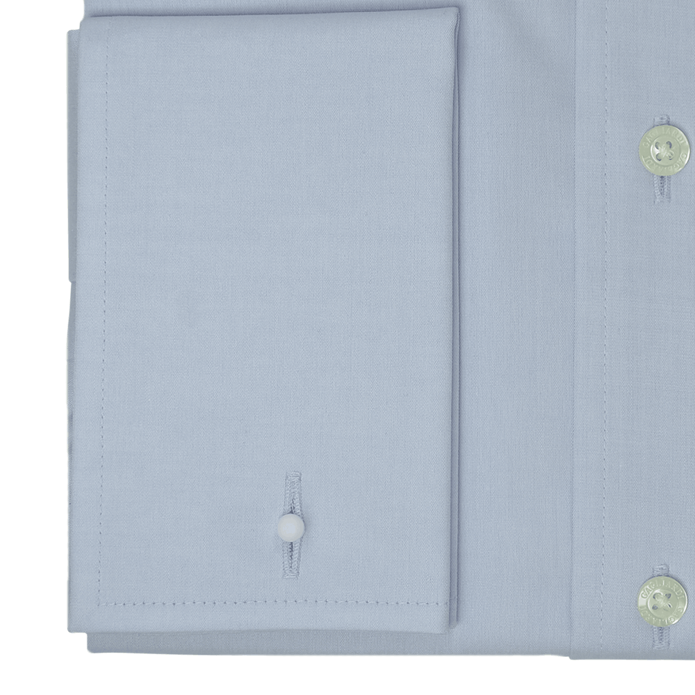 Blue Sea Island Cotton Tailored Fit Cutaway Collar Double Cuffed Shirt - Gagliardi