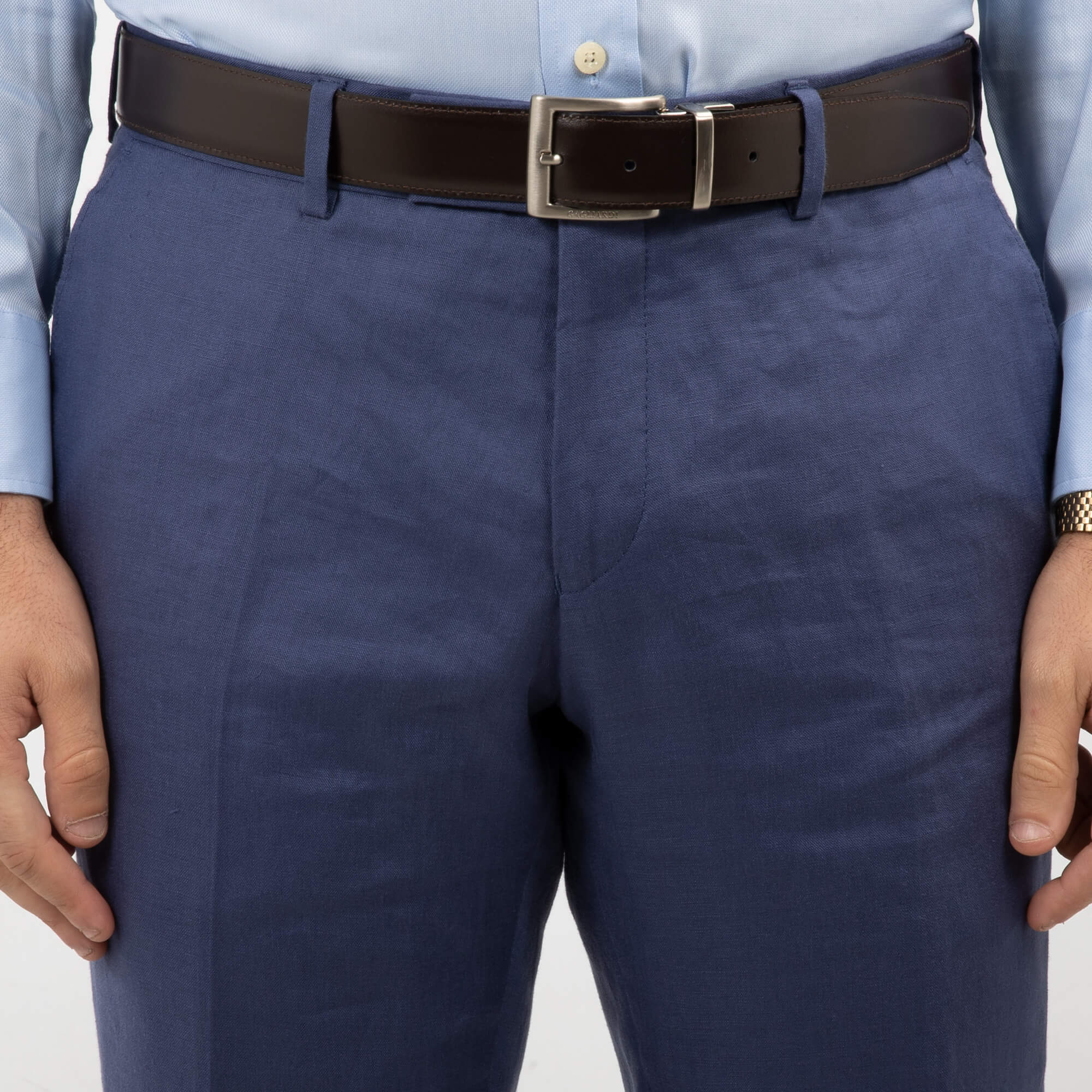 Royal Blue Linen Trousers