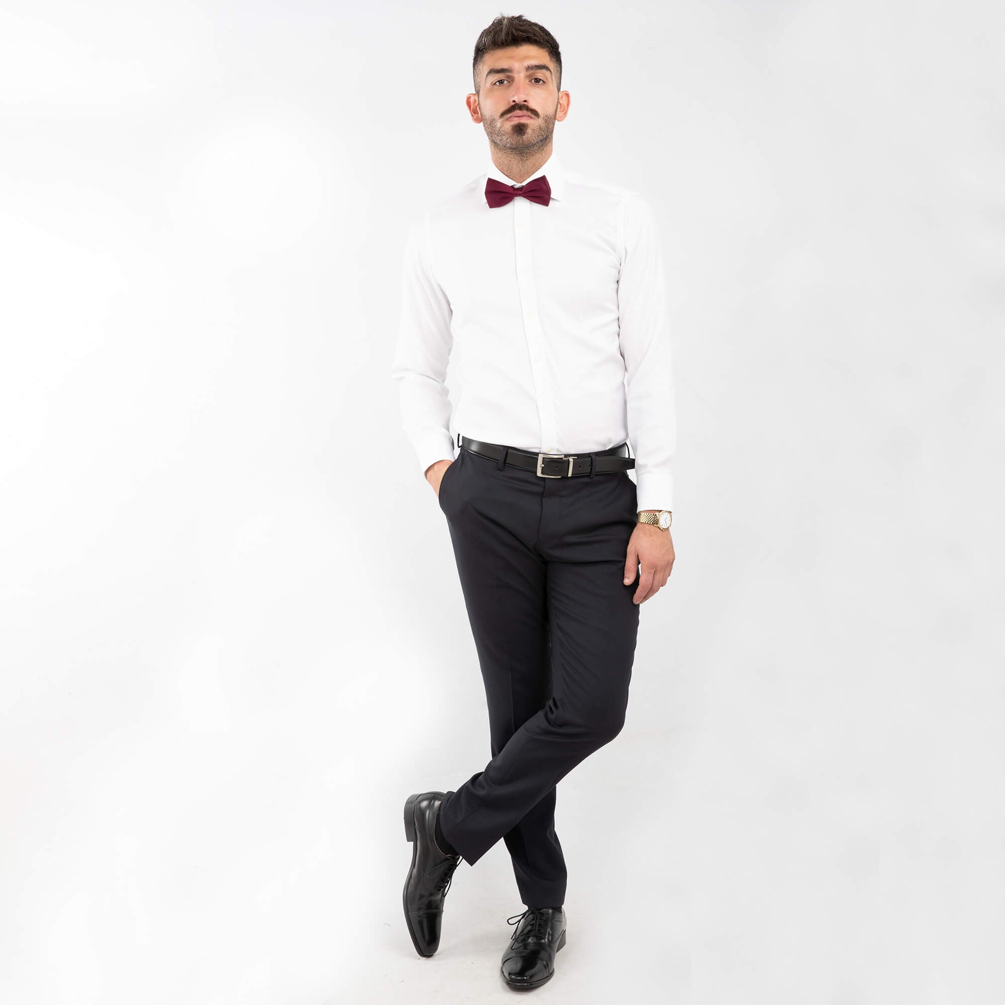 Navy Piped Tuxedo Trousers