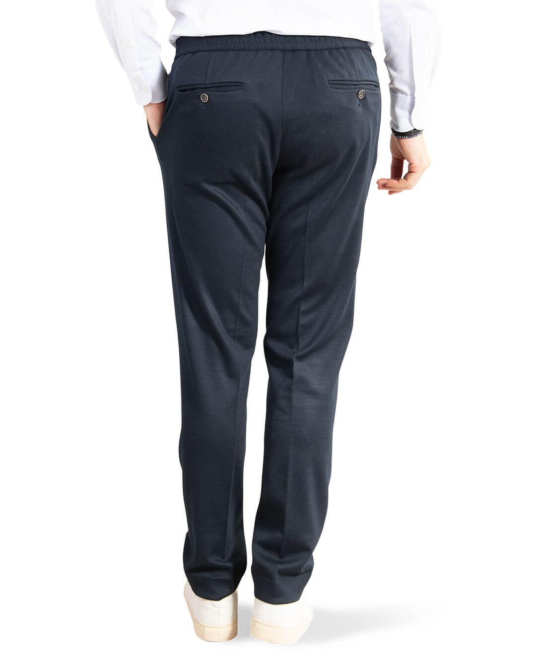 Navy Jersey Trousers