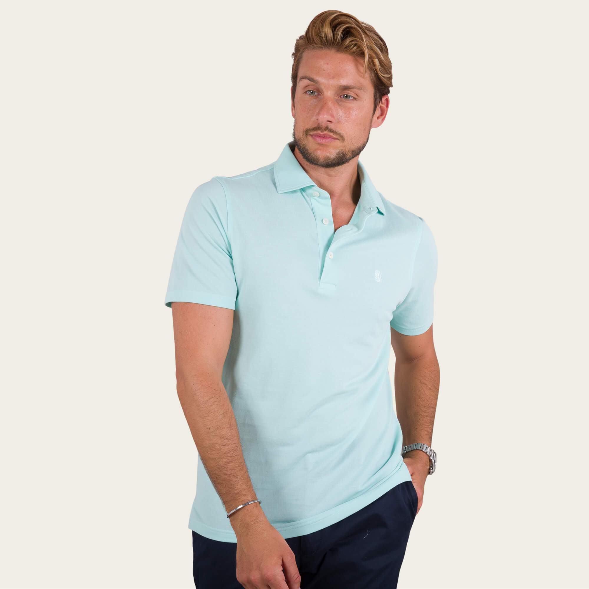 Mint Pique Polo Shirt