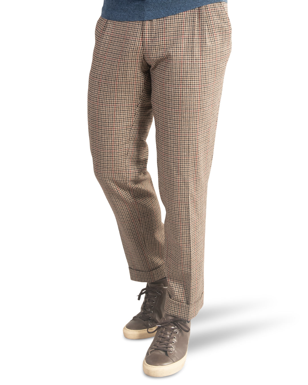 Beige Gun Club Check Trousers