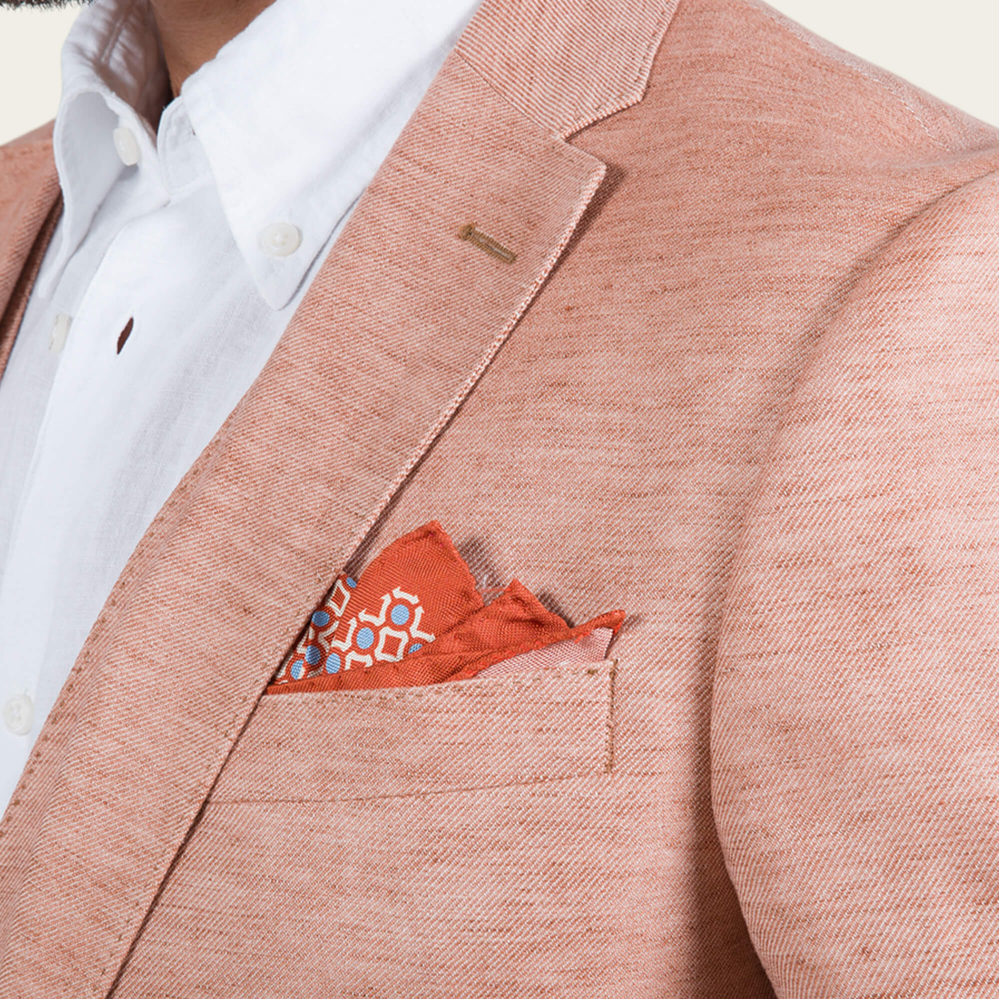 Orange Linen Cotton Jacket