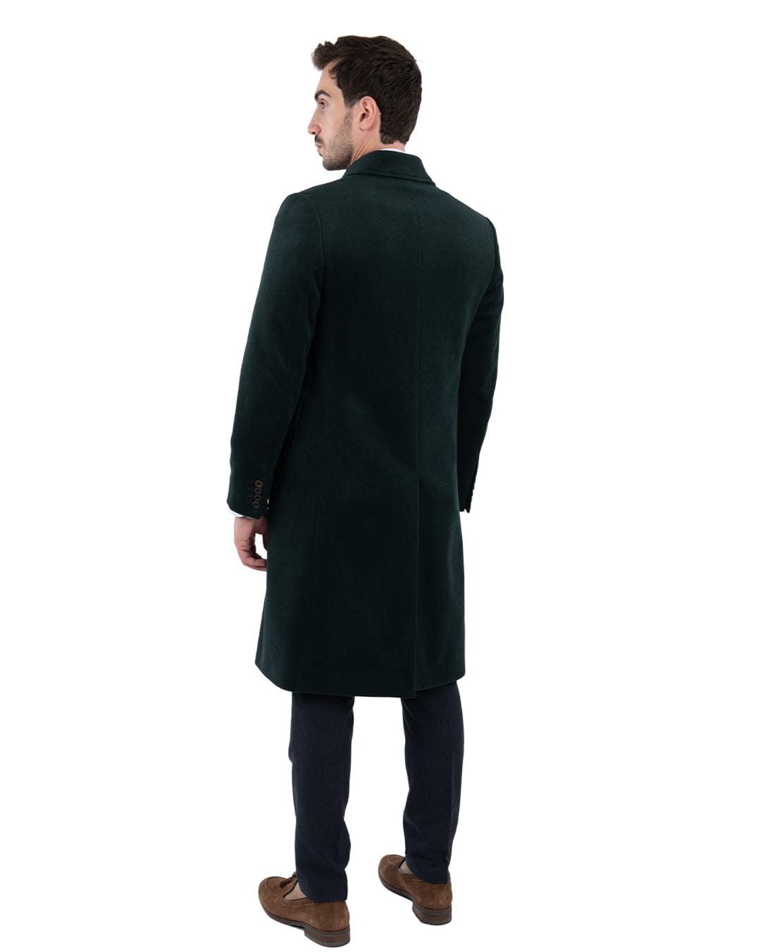 Gagliardi Coats Gagliardi Wool Cashmere Blend Green Double Breasted Overcoat