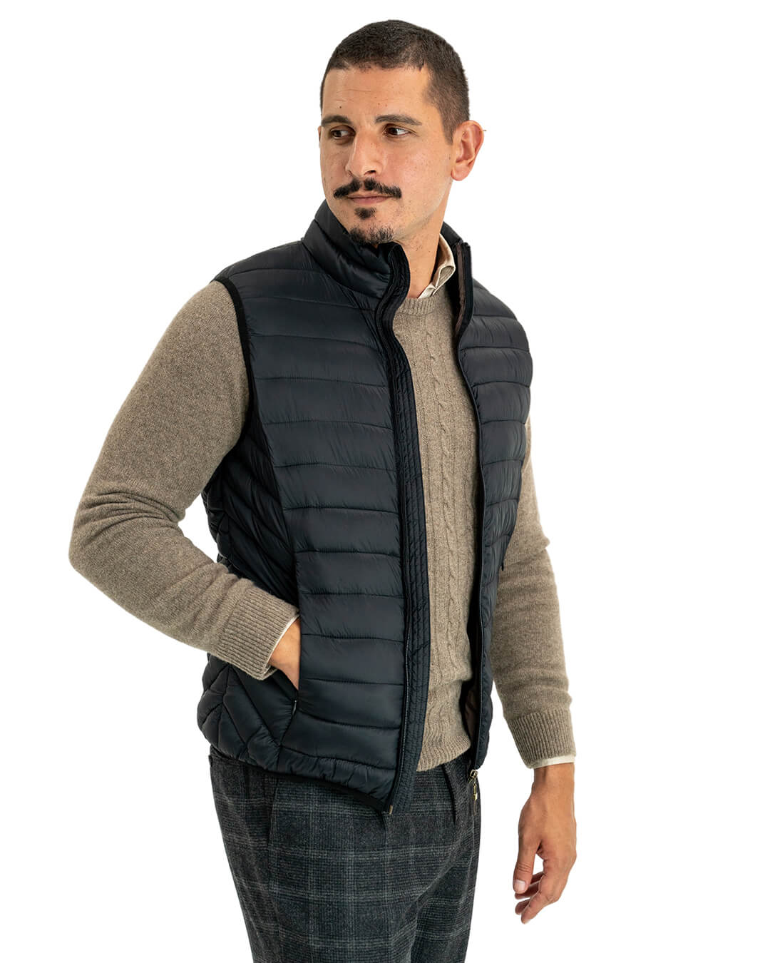 Gagliardi Gilets Gagliardi Black Wadded Gilet