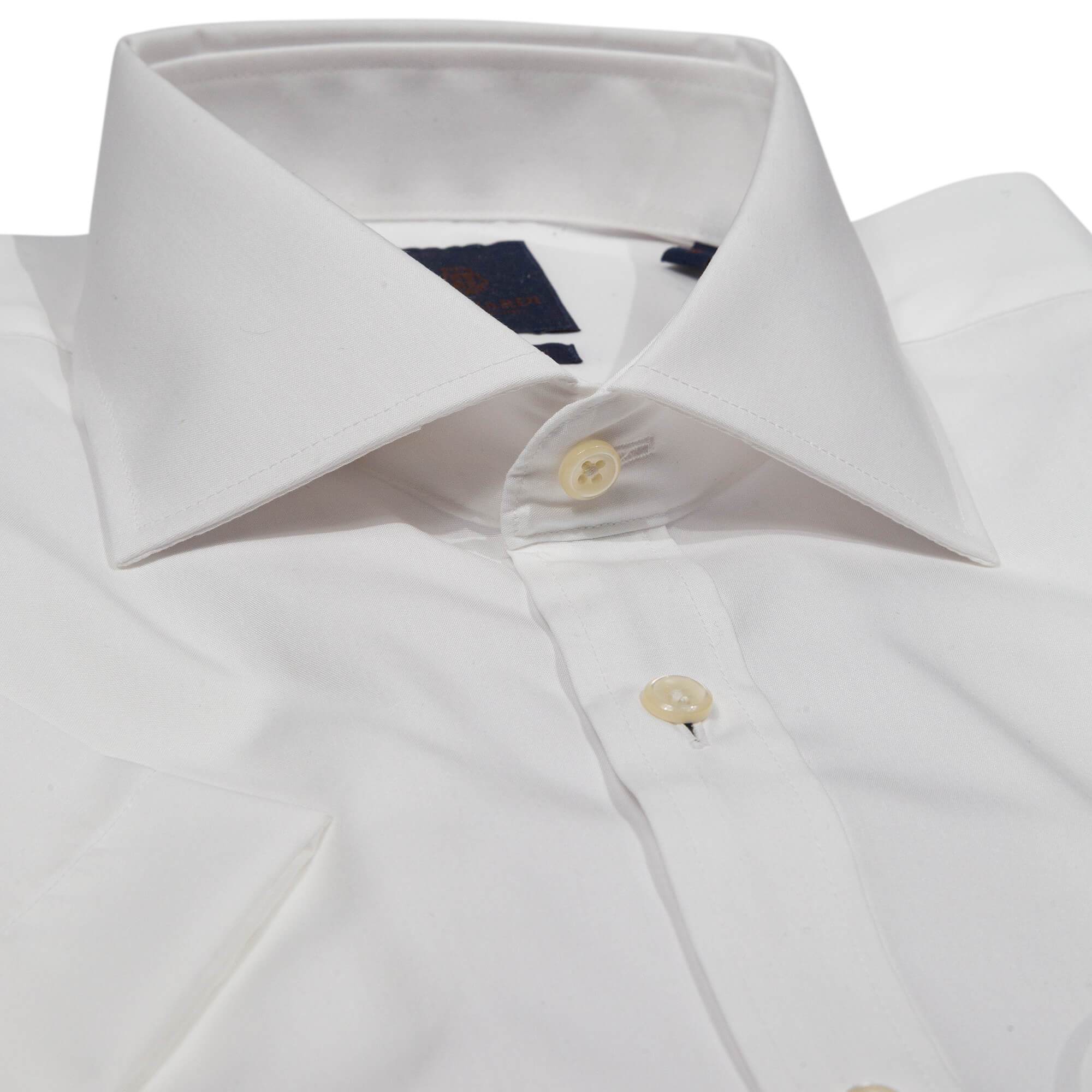 Tailored Fit White Poplin Non-iron Short Sleeve Shirt