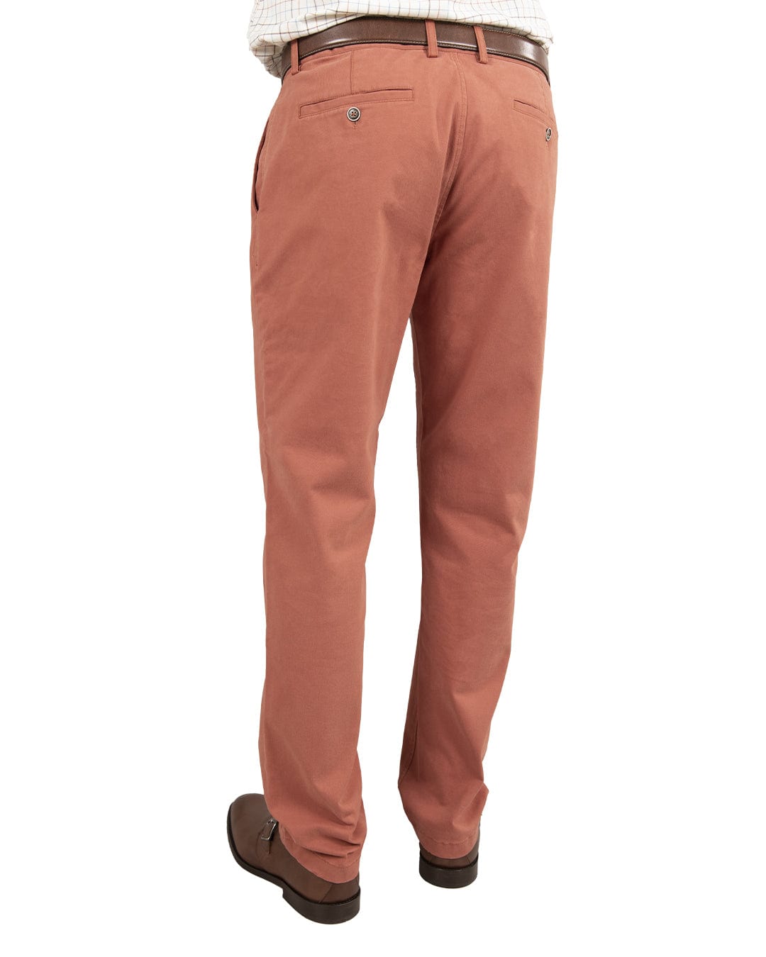 Gagliardi Trousers Gagliardi Orange Brushed Cotton Stretch Twill Chino Trousers